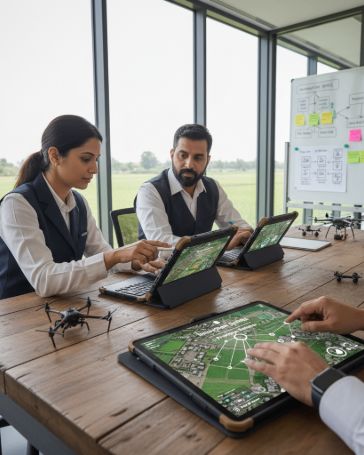 Agriculture stakeholders collaborating to support sustainable farming initiatives