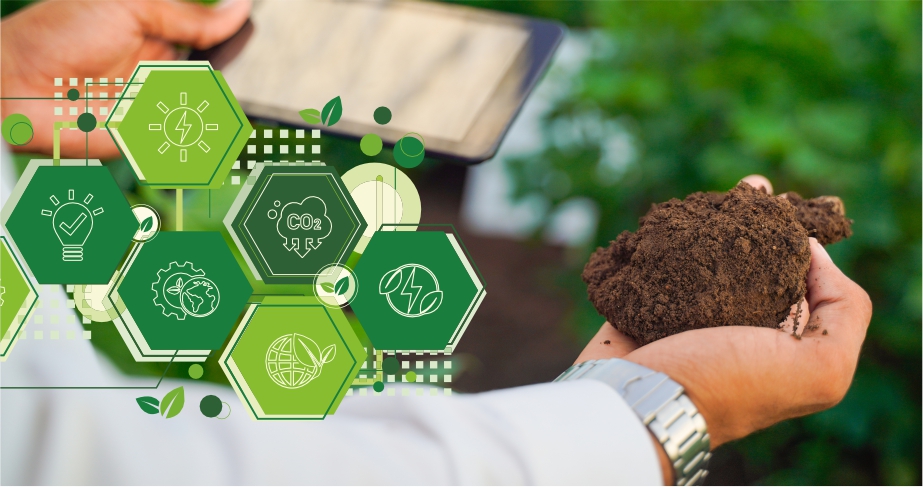 Agricultural soil testing process helping farmers understand soil health